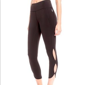 Free People Movement Black Legging side slits